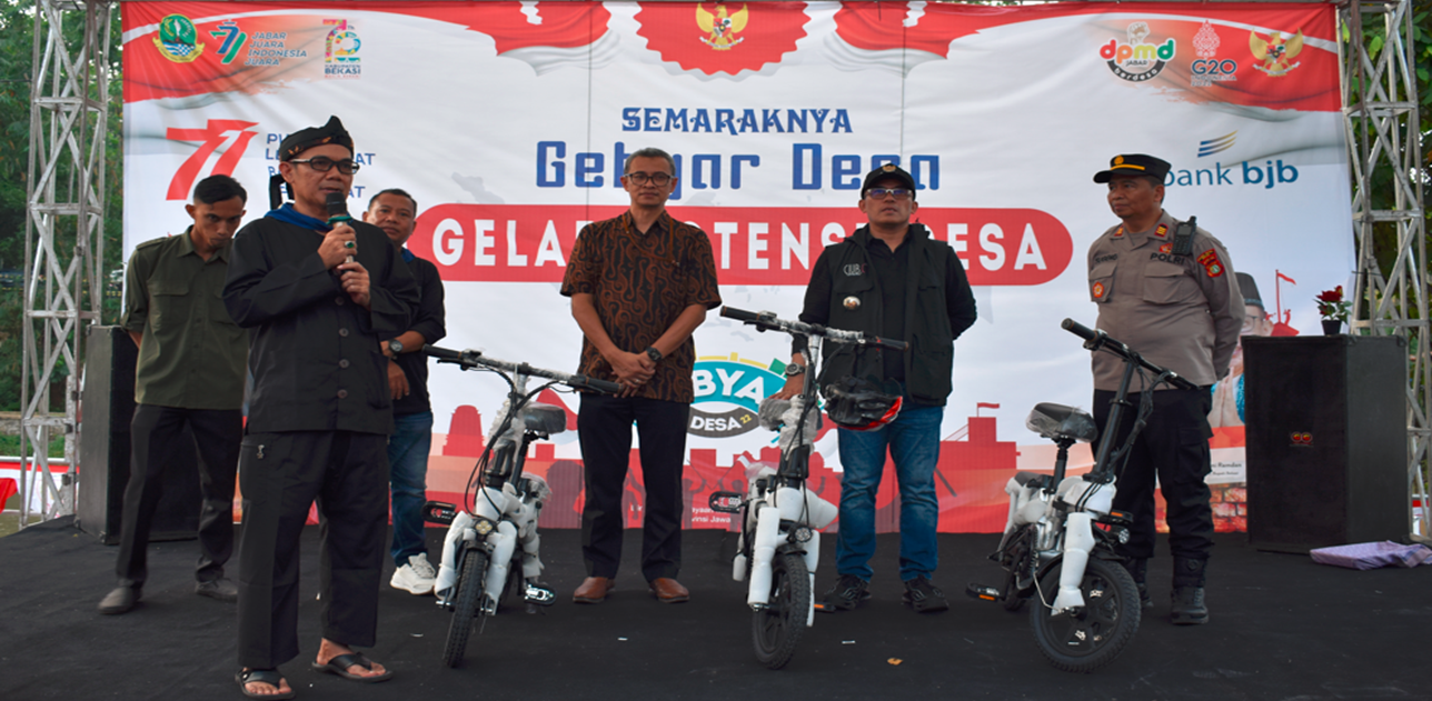 Program Efisiensi Energi dengan Bantuan 3 (tiga) sepeda listrik dalam perayaan gebyar Desa Kertarahayu sebanyak 3 unit